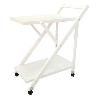 Camarera de servicio plegable Tavira 65x40x85cm color blanco -SALDO - REACONDICIONADO