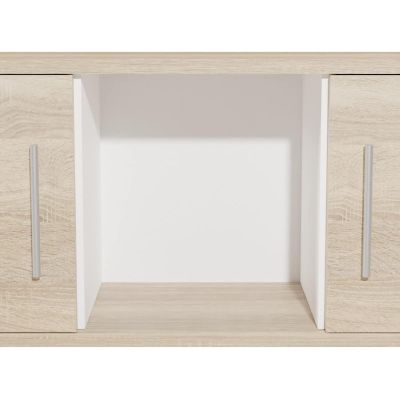 Meyvaser Mueble de salón y TV Composición para salón 200 cm Color Cambrian y Gran Espacio de Almacenamiento