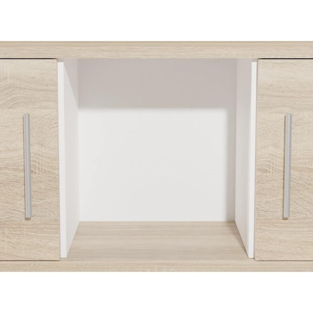 Meyvaser Mueble de salón y TV Composición para salón 200 cm Color Cambrian y Gran Espacio de Almacenamiento