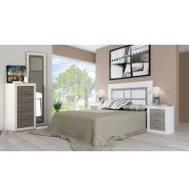 Sinfonier 5 Cajones, Cómoda, Acabado en Andersen Pino y Gris/ 60 cm (Lar) x 106,5 cm (Al) x 39,6 cm de (Fon)