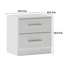 Cabecero y 2 mesitas Color Blanco Estilo Nórdico - Cabecero Camas 150