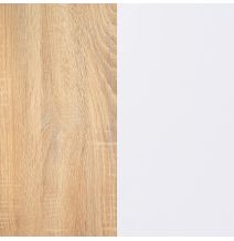 Sinfonier 5 Cajones, Cómoda, Acabado en Cambria y blanco/ 60 cm (Largo) x 106,5 cm (Alto) x 39,6 cm de (Fondo)