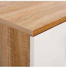 Conjunto dormitorio de Cabecero + 2 mesitas de noche color cambrian y blanco.