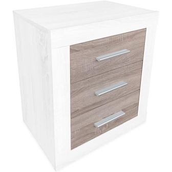 Pack Cabecero de 160 x 120 cm + 2 Mesitas de Noche, Colores Andersen y Pino Gris (para Cama de 135-140 o 160) – Meyvaser