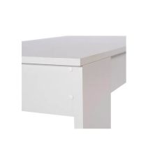 Mesa de Centro Elevable, Mesita de Salón o Comedor, Acabado en Color Blanco, Medidas: 90 cm (An) x 50 cm (Fon) x 46-57 cm (Al)
