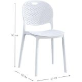 Conjunto Mesa y Sillas Comedor/Cocina: Mesa madera y Patas Metálicas Blancas (76x100x70 Cm) + 5 Sillas (80x40x55 Cm )