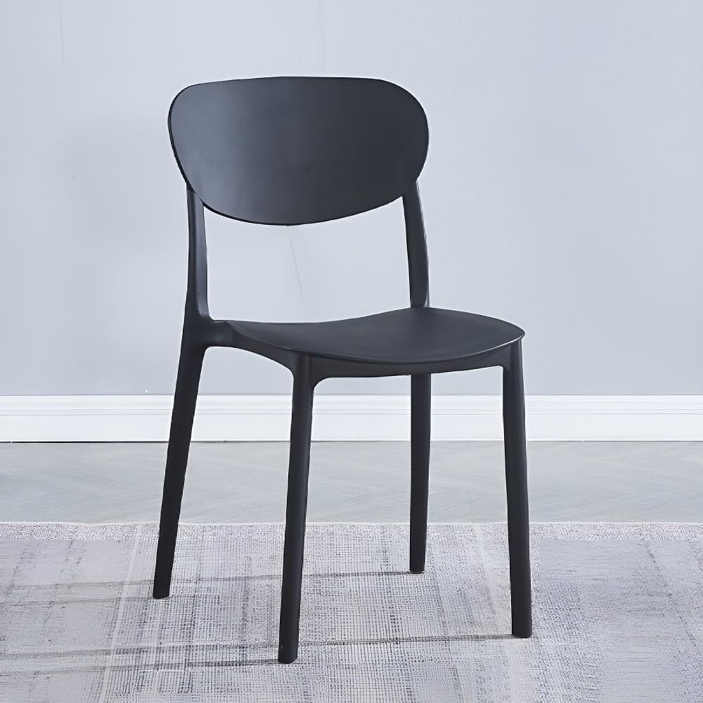 Conjunto Mesa y Sillas Comedor/Cocina: Mesa madera y Patas Metálicas En Negro (76x100x70 Cm) + 5 Sillas (80x40x55 Cm)