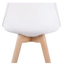 Juego de Comedor Estilo Nórdico: Mesa 100 cm + 4 Sillas Blancas 48 cm x 54 cm x 84 cm – Ideal para Decorar tu Hogar o Café