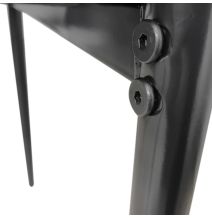 Pack de 6 Sillas Tapizadas para Salón, Color Blanco y Patas Negras. Medidas: 39,5 cm (Ancho) x 37,5 cm (Fondo) x 96 c