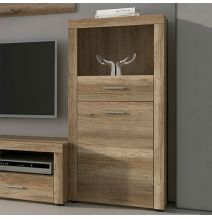 Mueble de Comedor, Mueble Salón, Acabado en Color Cañón, Medidas: 201 cm (Ancho) x 135 cm (Alto) x 41,4 cm (Fondo)