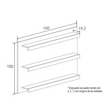 Mueble de Comedor, Mueble Salón, Acabado en Blanco y Cambria, Medidas: 305 cm (Ancho) x 174,7 cm (Alto) x 41,8 cm (Fondo)