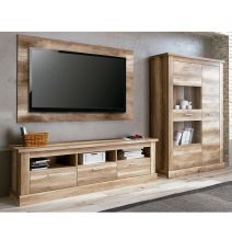 Mueble de Comedor, Mueble Salón, Acabado en Color Cañón, Medidas: 305 cm (Ancho) x 174,7 cm (Alto) x 41,8 cm (Fondo)