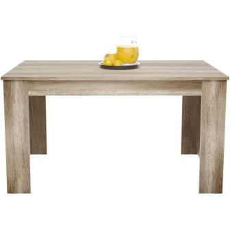 Mesa de Comedor Extensible, Mesa Salón, Robusta, Color Cañón, 138-198 cm (Largo) x 88 cm (Ancho) x 76 cm (Alto)