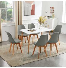 Mesa de Comedor o Cocina de 120 cm Lacada Blanca 76x120x80 Cm – Alta Resistencia y Durabilidad