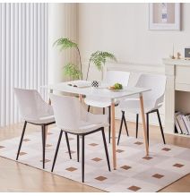 Mesa de Comedor o Cocina de 120 cm Lacada Blanca 76x120x80 Cm – Alta Resistencia y Durabilidad