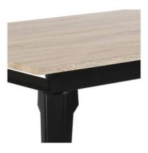 Mesa de Comedor Extensible Moderna – Acabado en Color Roble y Patas Negro Mate | Ajustable de 140/180x 80x 75 cm