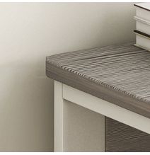 Meyvaser.com Ecommerce Company Escritorio de Oficina con 3 Cajones, MDF Gris y Blanco, 120x48x74cm - Moderno y Funcional