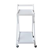 Camarera Plegable con Ruedas 65x40x85 Blanco - ¡Práctica y Elegante!