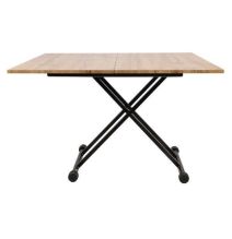 Mesa de Centro Elevable y Tapa Extensible - Fabricada en MDF - Cerrada 100x57 cm, Abierta 100x114 cm, Altura de 39 a 77 cm