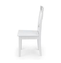 Pack de 2 Sillas de Madera Lacada en Blanco Mate, Diseño Moderno y Elegante, Medidas 42,5x53,94 cm