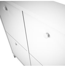 Zapatero de Melamina con 4 Puertas | Capacidad 8 Pares | 101 x 90 x 20 cm