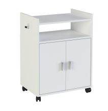 Mueble Auxiliar para Microondas – Acabado Blanco – 79,5 x 60 x 40 cm (alto x ancho x fondo)