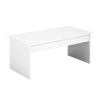 Mesa de Centro Fija, Mesa Auxiliar, Acabado en Blanco, Medidas: 100 cm (Largo) x 50 cm (Ancho) x 41,6 cm (Alto)