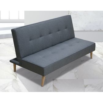 Sofá Cama Clic Clac 3 Plazas Tipo Libro, Color Gris, Diseño Moderno, 188x88x88 cm