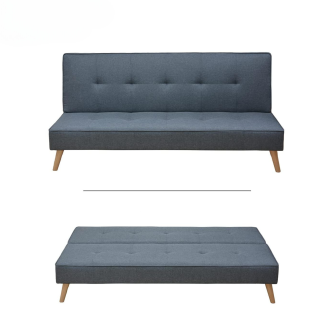 Sofá Cama Clic Clac 3 Plazas Tipo Libro, Color Gris, Diseño Moderno, 188x88x88 cm