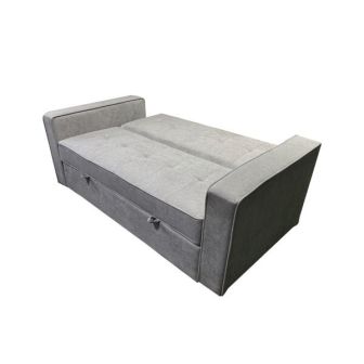 Sofá Cama 2 Plazas con Reposabrazos, Diseño Moderno y Elegante, Color Gris, 167x90x96,5 cm