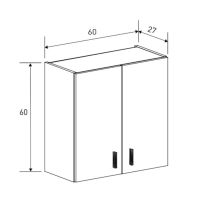 Conjunto de Muebles de Cocina Alto y Bajo de 2 Puertas en Madera Mauvella, 61x61x29 cm y 60x80x34 Cm