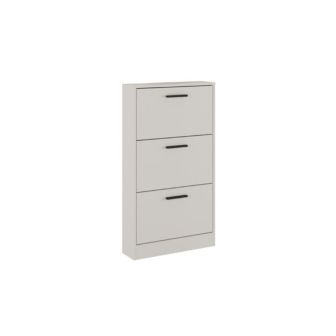 Meyvaser - Zapatero 3 Puertas, Zapatero Estrecho, Acabado en Color Beige, Medidas: 108 cm (Alto) x 60 cm (Ancho) x 17 cm (Fondo)