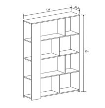 Conjunto de Salón Mueble Completo: Bajo TV, Vitrina, Estantería Decorativa y 2 Estantes - Color Mauvella Rayas