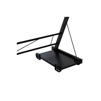 Mesa de Ordenador Esquinera Metálica en MDF Negro, 158x120x73cm - Espacio para Teclado y Torre